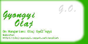 gyongyi olaj business card